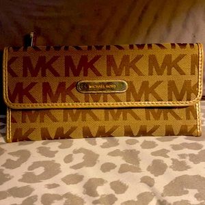 Gold and Brown Michael Kors wallet
